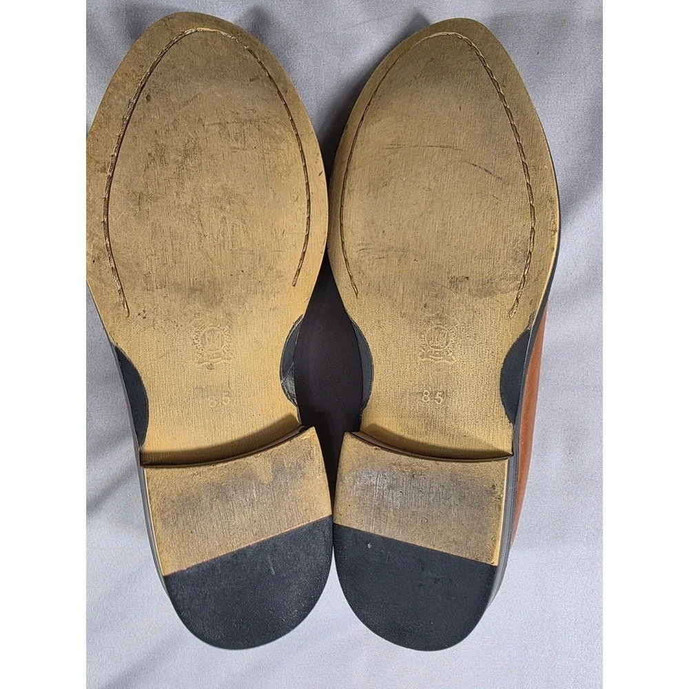 Geox Respira Craig Oxford Shoes Mens 8.5 Tan Brown Leather Almond Toe